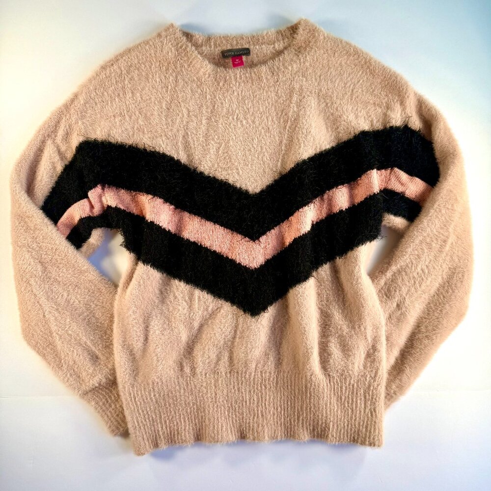 Vince Camuto Pink Fuzzy Cozy Pullover Sweater Long Sleeve Size Medium